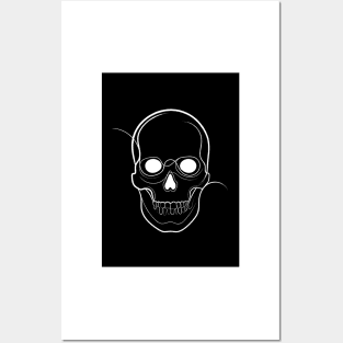 Black Skull Drawing Posters and Art